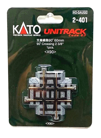 HO Scale Kato Unitrack 2-401 90-Degree Crossing