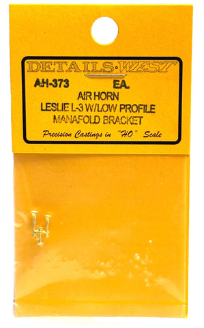 HO Scale Details West AH-373 Leslie Air Horn L-3 Low-Profile Manifold Bracket