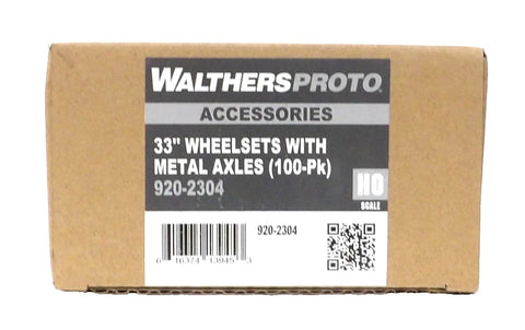 HO Scale Walthers Proto 920-2304 33" Turned Metal RP-25 Wheelsets pkg (100)