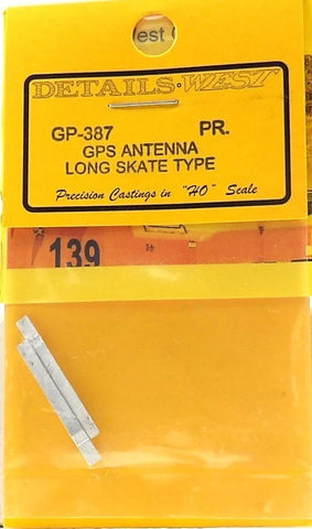 HO Scale Details West GP-387 Long Skate Type GPS Antenna (1) Pair
