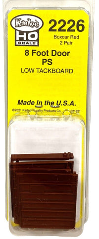 HO Scale Kadee 2226 8' Pullman Standard PS Boxcar Red Doors Low Tack Board (2)pr