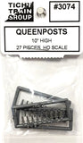 HO Scale Tichy Train Group 3074 10" Queenposts pkg (27)