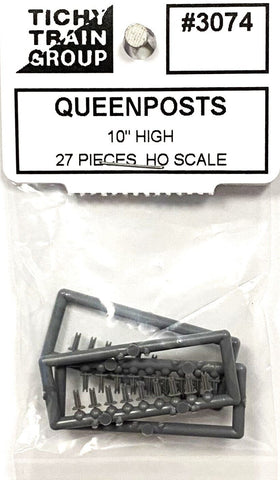 HO Scale Tichy Train Group 3074 10" Queenposts pkg (27)