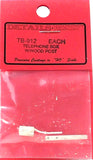 HO Scale Details West TB-912 Telephone Box with Post