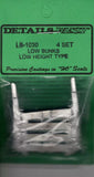HO Scale Details West LB-1030 4 Sets Low Bunks Low Height Type