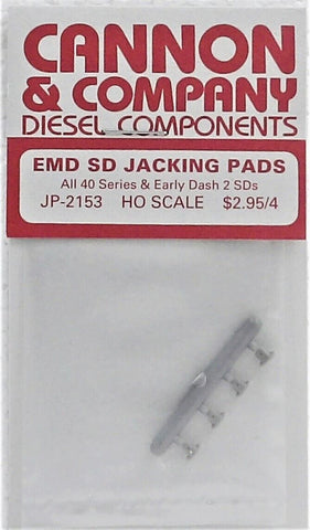 HO Scale Cannon & Company JP-2153 EMD SD Series Tall Jacking Pad pkg (4)