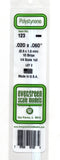 Evergreen 123 Styrene Strip Plastic .020" Thick x .060" 14" Long pkg (10)