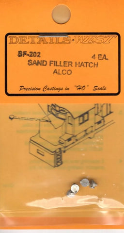 HO Scale Details West SF-202 Sand Filler Hatch Alco 4Ea.