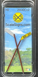 HO Scale ScaleSigns.com 2030Cv2 Speed Limit Slim 45-30 Sign (2) pcs