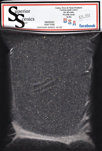 HO Scale Superior Scenics Obsidian Very Fine Ballast 42 oz Bag