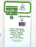 Evergreen 4516 Styrene Sidewalk Sheet .040 x 6 x 12" 1/2" 1/4" .6cm Squares