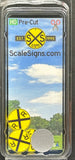 HO Scale ScaleSigns.com 2000P Pre-Cut New Railroad Crossing Sign (4) pcs