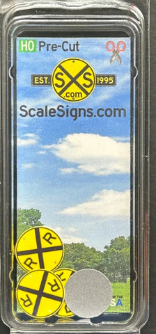 HO Scale ScaleSigns.com 2000P Pre-Cut New Railroad Crossing Sign (4) pcs