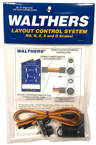 Walthers Layout Control System 942-131 Green LED Accessory Fascia Controller