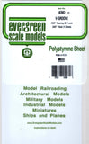Evergreen 4080 Styrene V-Groove Siding Sheet .040 x 6 x 12" .080" Spacing