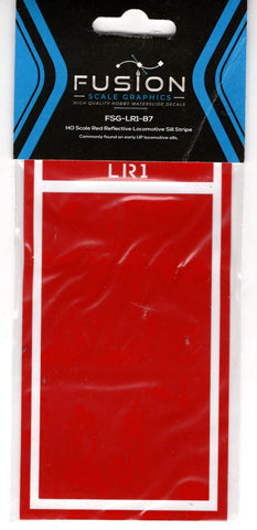 HO Scale Fusion Graphics LR1-87 Locomotive Red Reflective Markings Decal Set