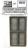 HO Scale Tichy Train Group 8036 20/20 Double-Hung Masonry Windows pkg (8)