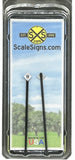 HO Scale ScaleSigns.com 2040c Black om White Train Whistle/Horn "W" Sign (2) pcs