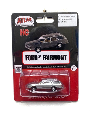 HO Scale Atlas 30000150 Metallic Silver 1978 Ford Fairmont Station Wagon