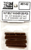 HO Scale Tichy Train Group 8142 1" Bolt, 2" Nut, 3-1/2" Washer Casting pkg (200)