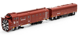 HO Scale Athearn 93829 BNSF Rotary Snowplow & F7B Locomotive DCC Ready