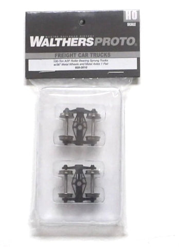 HO Scale Walthers Proto 920-2010 100-Ton ASF Roller Bearing Trucks w/36" Wheels