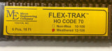 HO Scale Micro Engineering 12-106 Code 70 Wood Ties Weathered Flex-Track (6) pcs
