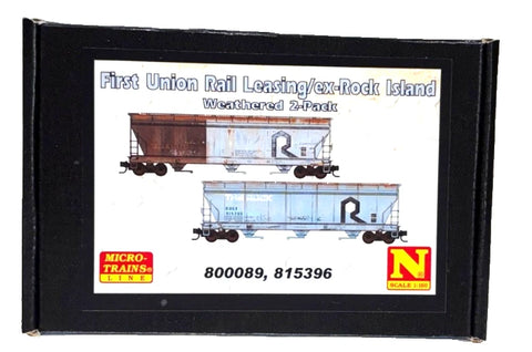 N Scale Micro Trains 98305100 First Union ex-Rock Island 3-Bay Covered Hoppers