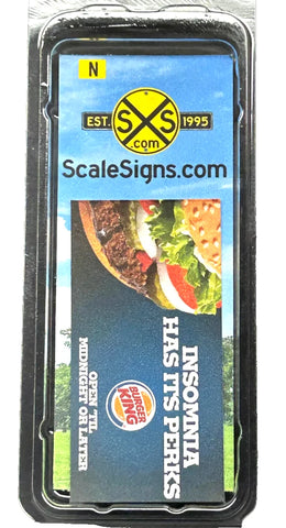 N Scale ScaleSigns.com 16002 Burger King "Insomnia" #2 Billboard Sign