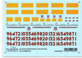 HO Scale Fusion Graphics UPRR102-87 Union Pacific Loco Renumbering Decal Set