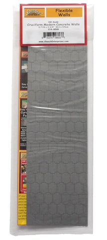 HO Scale Chooch 214-8598 Modern Concrete Cruciform Pattern Wall Flexible Sheet