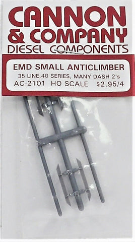HO Scale Cannon & Company AC-2101 EMD Small Anticlimber pkg(4)