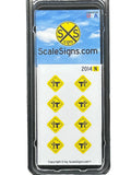 N Scale ScaleSigns.com 2014 Railroad Crossing After Turn Street Sign (8) pcs