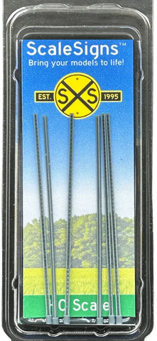 HO Scale ScaleSigns.com 14004 Dark Grey Pinnacle-U-Channel Sign Posts (6) pcs