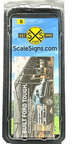 N Scale ScaleSigns.com 162702 Ford "Built Tough" Truck #2 Billboard Sign