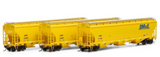 HO Scale Athearn G97141 DM&E Dakota Minnesota & Eastern Trinity 3-Bay Covered Hopper Set #1