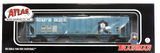 HO Scale Atlas 20006642 ex-Rock Island MWCX 462629 Thrall 3-Bay Covered Hopper