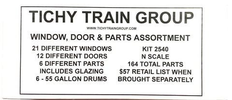 N Scale Tichy Train Group 2540 Structure Part Assortment (164) pcs
