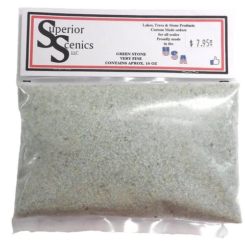 HO Scale Superior Scenics Green Stone Very Fine Ballast 10 oz Bag