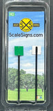 HO Scale ScaleSigns.com 2072c Railroad Green Indicator Sign (2) pcs