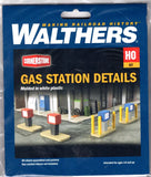 HO Scale Walthers Cornerstone 933-3545 Gas Station Pumps/Details Kit