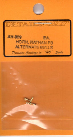 HO Scale Details West AH-359 Horn, Nathan P3 Alternate Bells