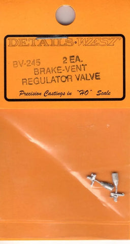 HO Scale Details West BV-245 2 Ea. Brake-Vent Regulator Valve