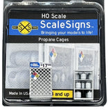HO Scale ScaleSigns.com 15001 Blue Rhino v1 Propane Cage w/Tanks-Bottles