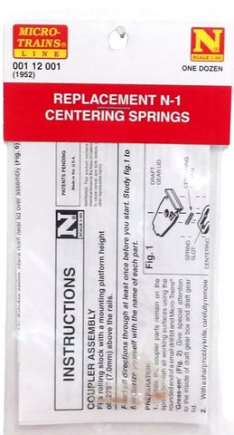 N Scale Micro Trains 112001 Replacement N-1 Centering Springs (12) pcs