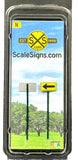 N Scale ScaleSigns.com 3027CL Left Pointing Arrow Street/Road (2) pcs