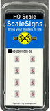 HO Scale ScaleSigns.com 21102 UP Union Pacific No Trespassing #2 Sign (8) pcs