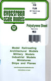 Evergreen 9100 Styrene White Sheet Plain - 6 x 12" 15.2 x 30.5cm .100"