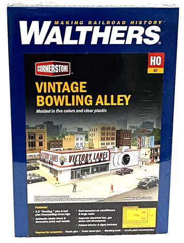 HO Scale Walthers Cornerstone 933-4118 Vintage Bowling Alley Kit