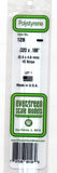 Evergreen 128 Styrene Strip Plastic .020" Thick x .188" 14" Long pkg (10)
